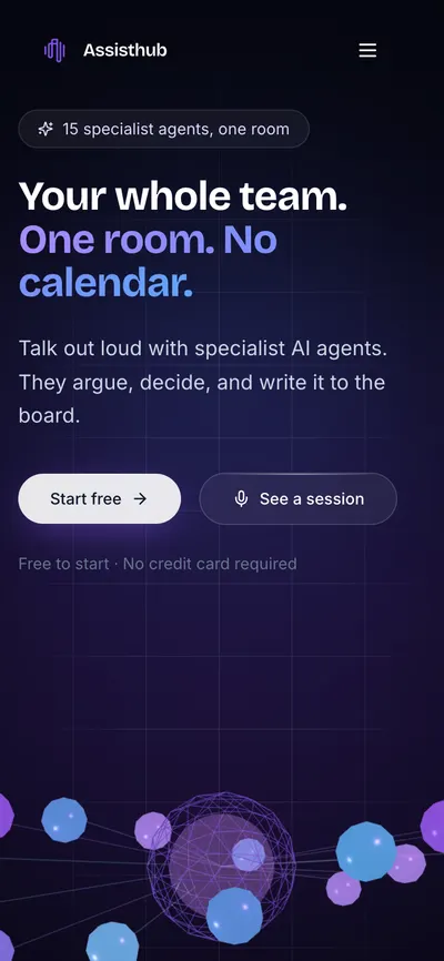 AssistHub — mobile