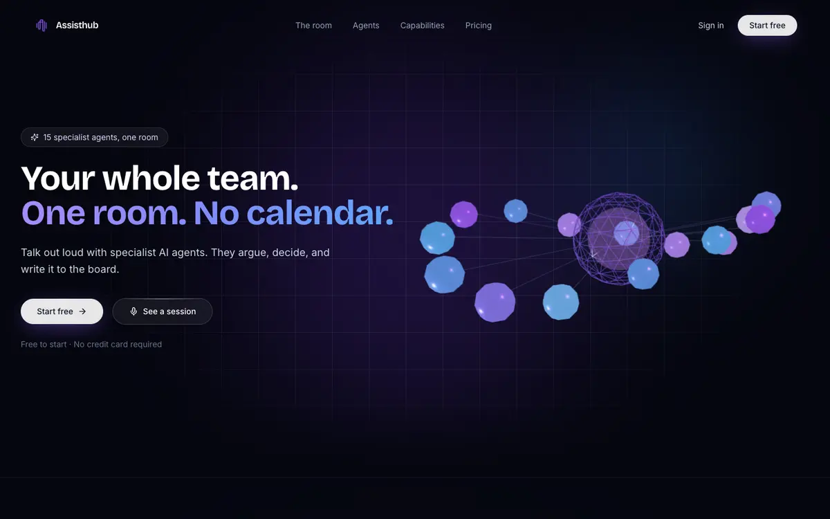 AssistHub — desktop